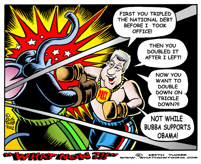 Clinton Pummels the GOP Elections 2012 , Bill Clinton , Democratic Convention , Democratic Convention , Bill Clinton Convention , DEMOCRATIC CONVENTION 2012 , Bill Clinton Convention Speech , Bill Clinton Democratic Convention , Clinton , Election 2012 , Money Politics , Media News, political cartoons, anti republican cartoons, liberal cartoons, Barack Obama 2012, re elect president Obama