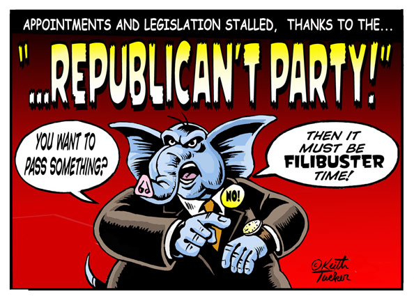 GOP Filibuster Time, All The Time! John McCain, Carl Levin, Background Check Bill, Background Checks, Background Checks Filibuster, Chuck Schumer, Filibuster, Filibuster Reform, Gun Vote, Senate Background Checks, Senate Filibuster Reform, Senate Gun Vote, Politics News, political cartoons, gun control, obstructionist GOP