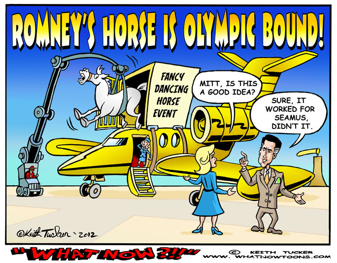Romney's Fancy Dancing Olympic Horse! Elections 2012, Mitt Romney, Elections 2012, Video, Ann Romney, Election 2012, Mitt Romney Horses, Ann Romney Horses, Ann Romney Olympics, Slideexpand, Politics News, Olympics dressage competition, Willard Romney's Bain Capital,Stephen Colbert, Mitt Romney's Fancy Dancing Horse, equestrian sport,political cartoons, liberal cartoons, progressive cartoons,dancing horse named Rafalka, Rafalka, Olympics 2012, anti Romney cartoons, new political cartoons, Randi Rhodes, Thom Hartmann,editorial cartoons