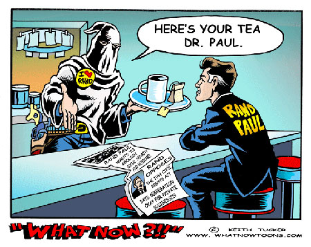 Rand Paul, Senate, Civil Rights Act, 1964, tea party, states rights, private business, Kentucky,political cartoons,Republican,GOP,Tea Baggers,libertarian,election,lunch counter!