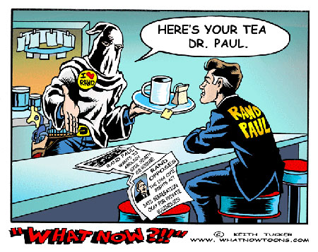 Rand Paul's Lunch Counter! Rand Paul, Senate, Civil Rights Act, 1964, tea party, states rights, private business, Kentucky,political cartoons,Republican,GOP,Tea Baggers,libertarian,election,lunch counter!