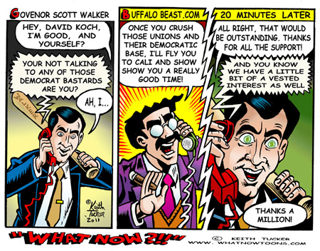 Scott Walker Buffaloed! Scott Walker, Governor Scott Walker, Billionaires,Tea Party loaders, Koch Brotherst,Buffalo Beast, David Koch, David Koch Prank Call, Eat The Press, Ian Murphy, Scott Walker, Scott Walker Prank Call, The Buffalo Beast, Video, Wisconsin Protests