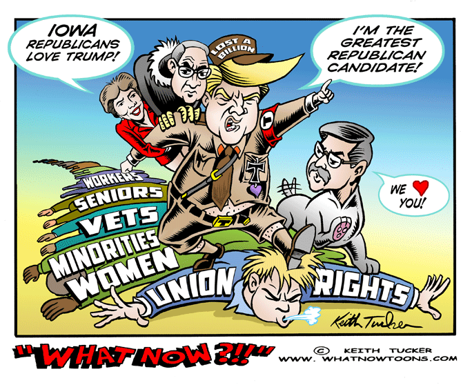 trump 2016, trumpkin,iowa republican's support trump, grope trump,trump anti union, Trump news,trump for president, trump debate, trump news,anti trump, big mouth trump, new trump cartoons