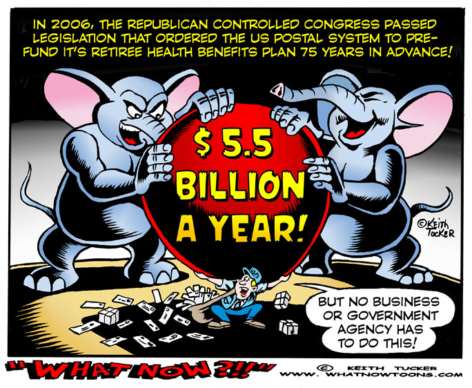 Why The Post Office Needs More Dough! Darrell Issa, Labor, Unions, Postal Service, Tom Carper, U.S. Postal Service, United States Postal Service Cuts, Mail, National Association Of Letter Carriers, Patrick Donahoe, Post Office, Postal Service Default, Postal-Reform-House, Usps, Business News, political cartoons, anti union GOP