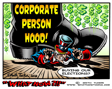 Karl Rove,corporate cash,2010 campaigns,Supreme Court,politics,political cartoons, multinational corporations,Billionaire businessmen,Citizens United ,Congressional races,Washington,liberal,progressive,U.S. Chamber of Commerce,Democracy in America