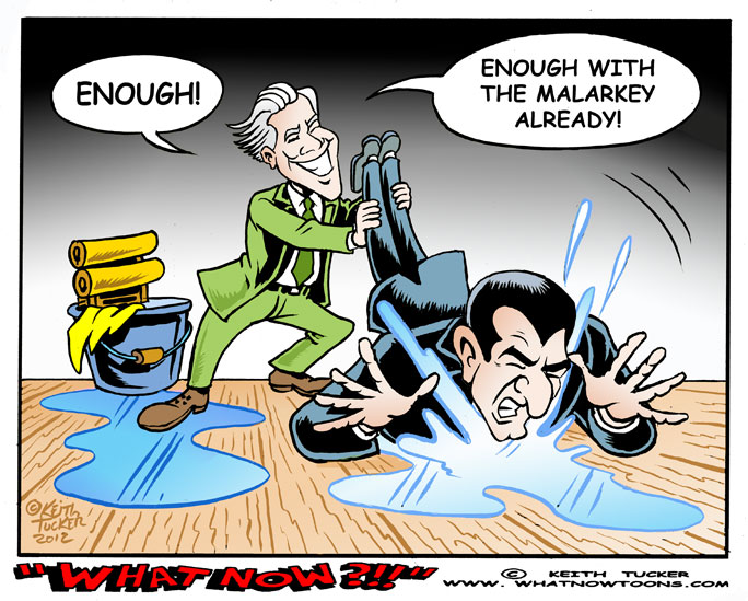 No Malarkey Zone! Joe Biden , Elections 2012, Vice Presidential Debate, Video, Biden VP Debate, Joe Biden Paul Ryan, Biden Ryan VP Debate, Biden Ryan Debate, Ryan VP Debate, Vp Debate, Politics News, political cartoons, liberal cartoons, election cartoons,democrats,republicians