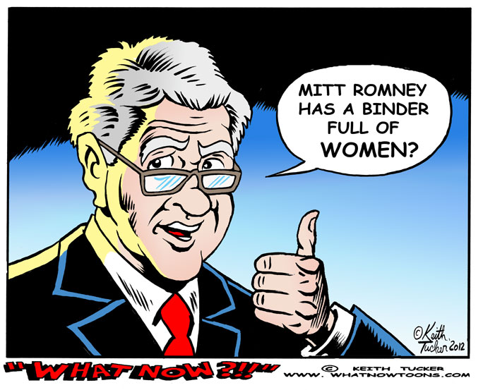 Mitt Romney's binders full of Women Mitt Romney's binders full of Women,Binders Full Of Women, Binders Full Of Women Claim, Mitt Romney Binders, Mitt Romney Binders Full Of Women, Romney Binders, Romney Binders Full Of Women, Politics News, political cartoons, presidential debate,political cartoons, elections 2012,GOP,bill clinton