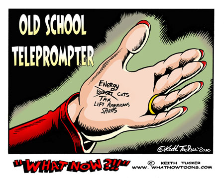Palin's Old School Teleprompter Palin`s Old School Teleprompter