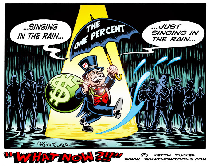 Free Trade Agreements, The One Percent, Gilded Age, Poverty, Andrew Carnegie, Robert Reich, Bargaining Power, Shareholder Value, Unions, Inequality, Politics News, political cartoons, Matt Taibbi, Walmart, Poverty, Koch Brothers, Wall Street, Top 1 Percent, labor cartoons, Business News,  Income Gains One Percent, Income Gains 1 Percent, Randi Rhodes, Thom Hartmann