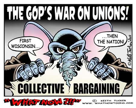 Wisconsin's War on Unions! Wisconsin`s war on unions,GOP, Republicans,labor,unions,collective bargaining,Tea Party, Governor Scott Walker, Municipal Employment Relations Act, State Employment Labor Relations Act, National Guard,CHILD CARE LABOR RELATIONS,labor cartoons